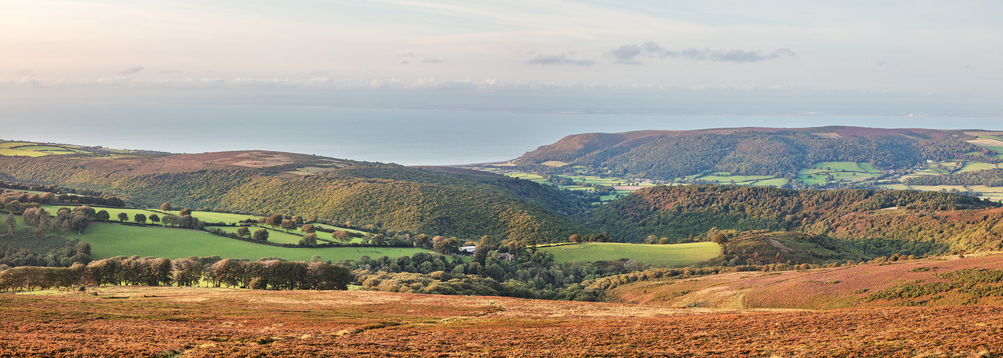 Porlock from Dunkery Beacon Panorama