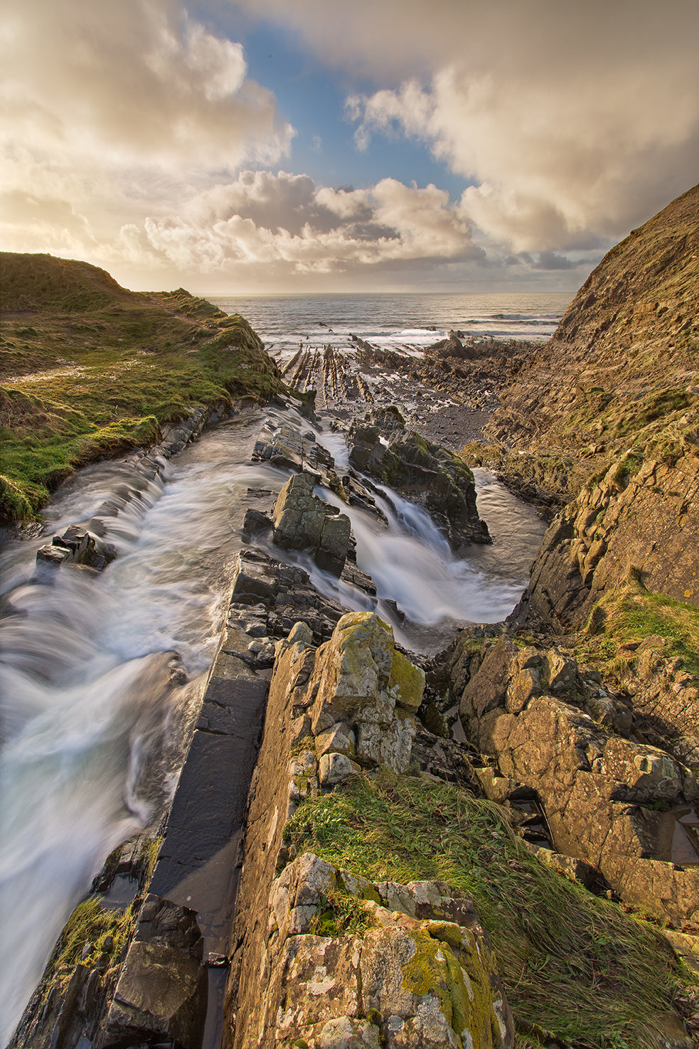 Welcombe Beach Waterfall