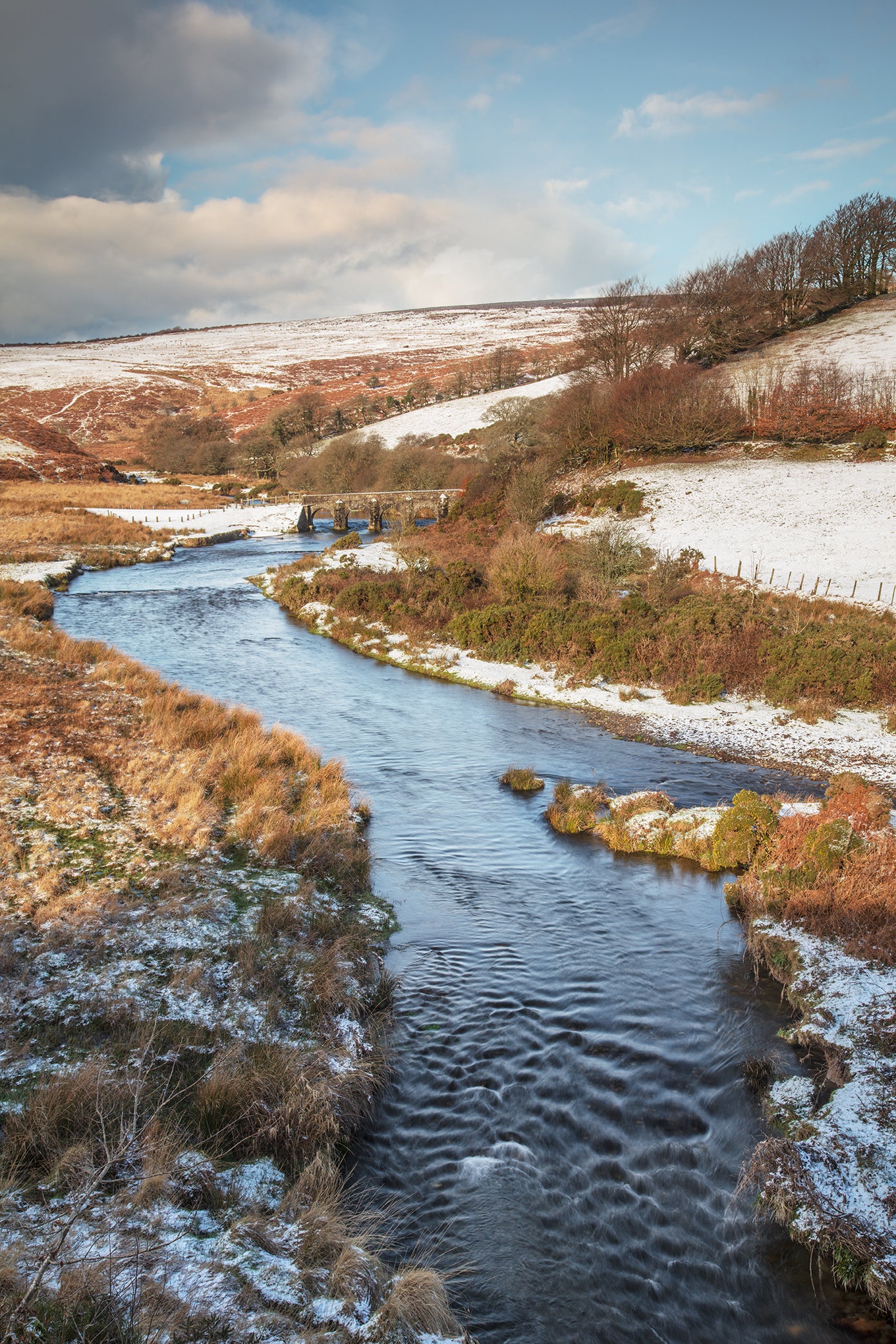 Landacre Bridge Snow