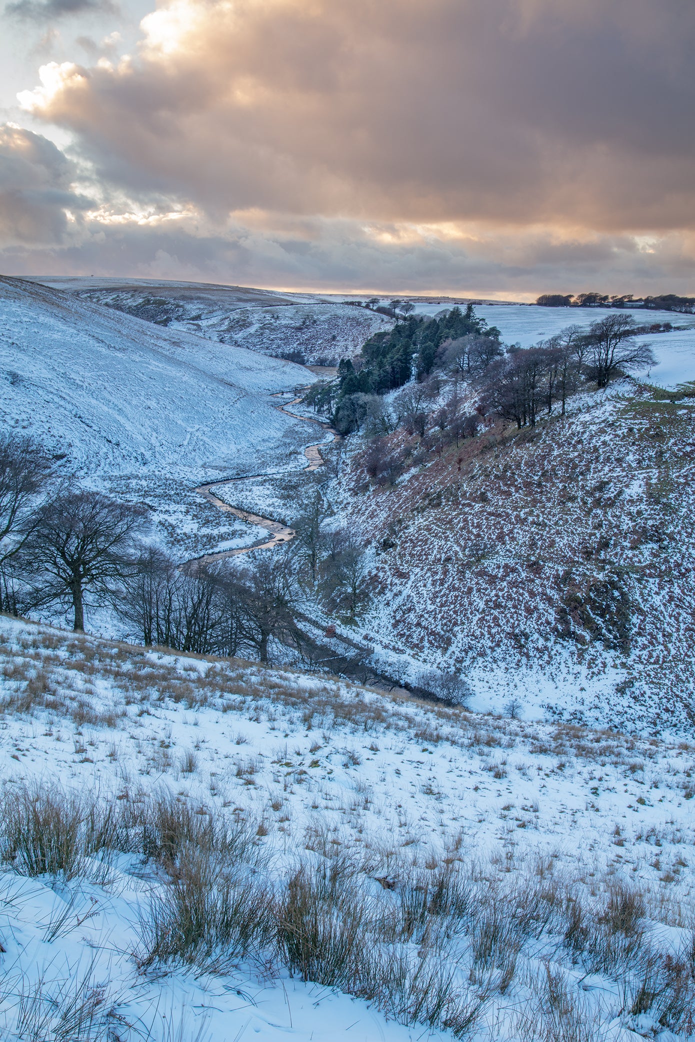 Simonsbath Valley Snow