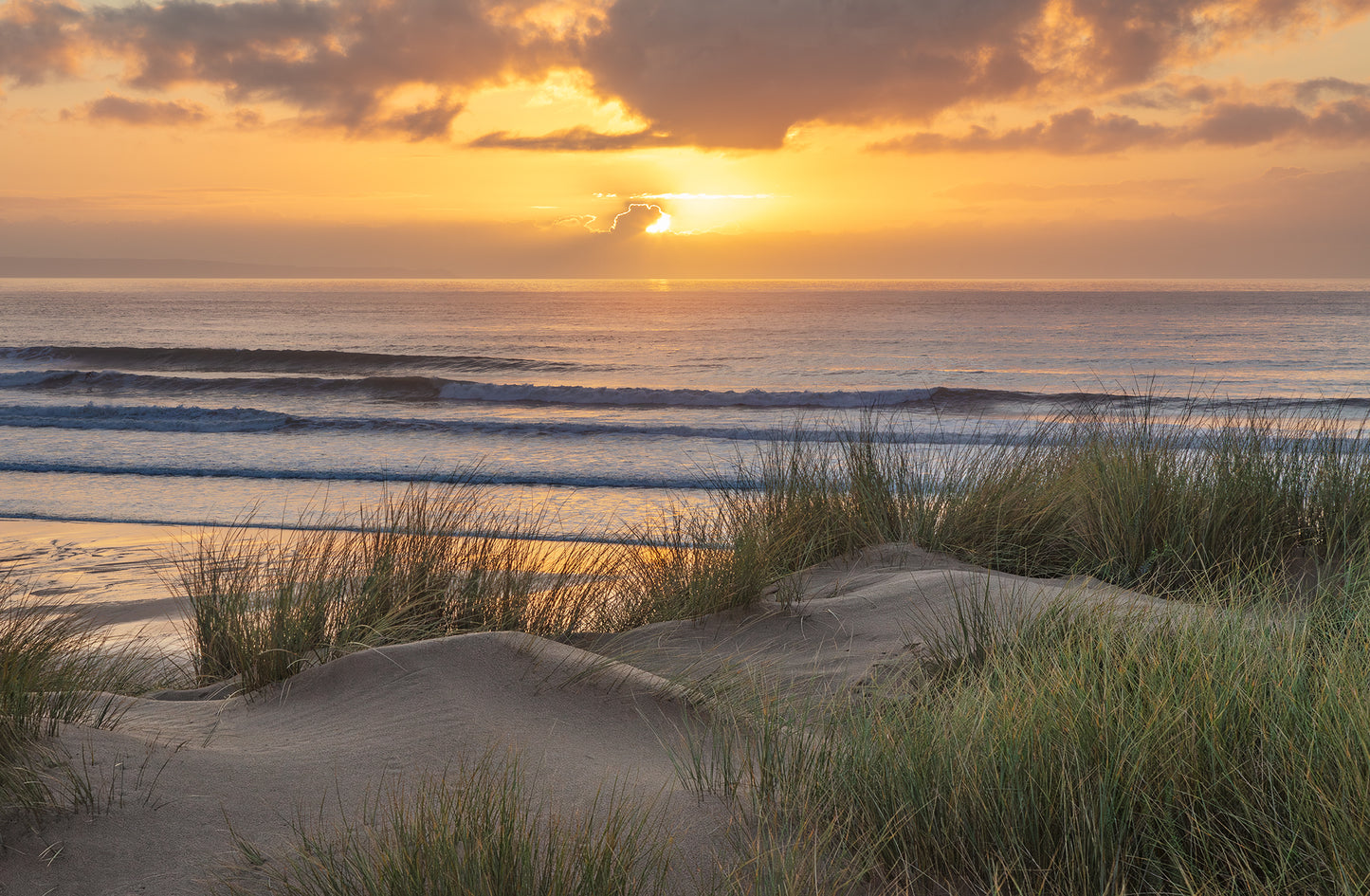 Croyde Beach Dunes Sunset