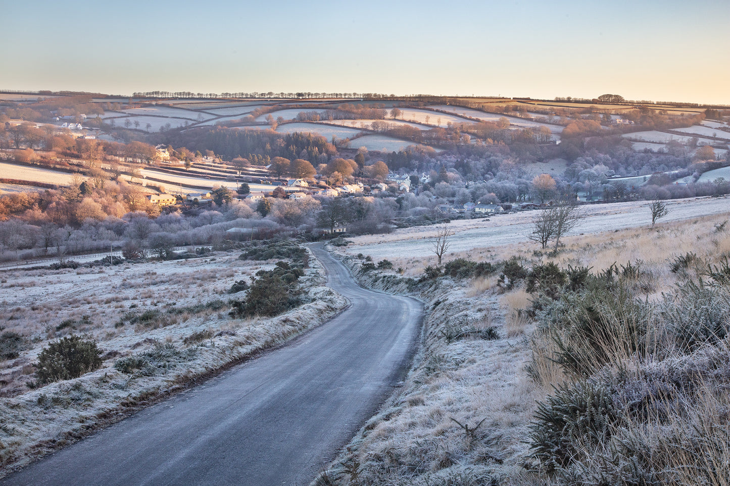 Road to Withypool Winter Frost