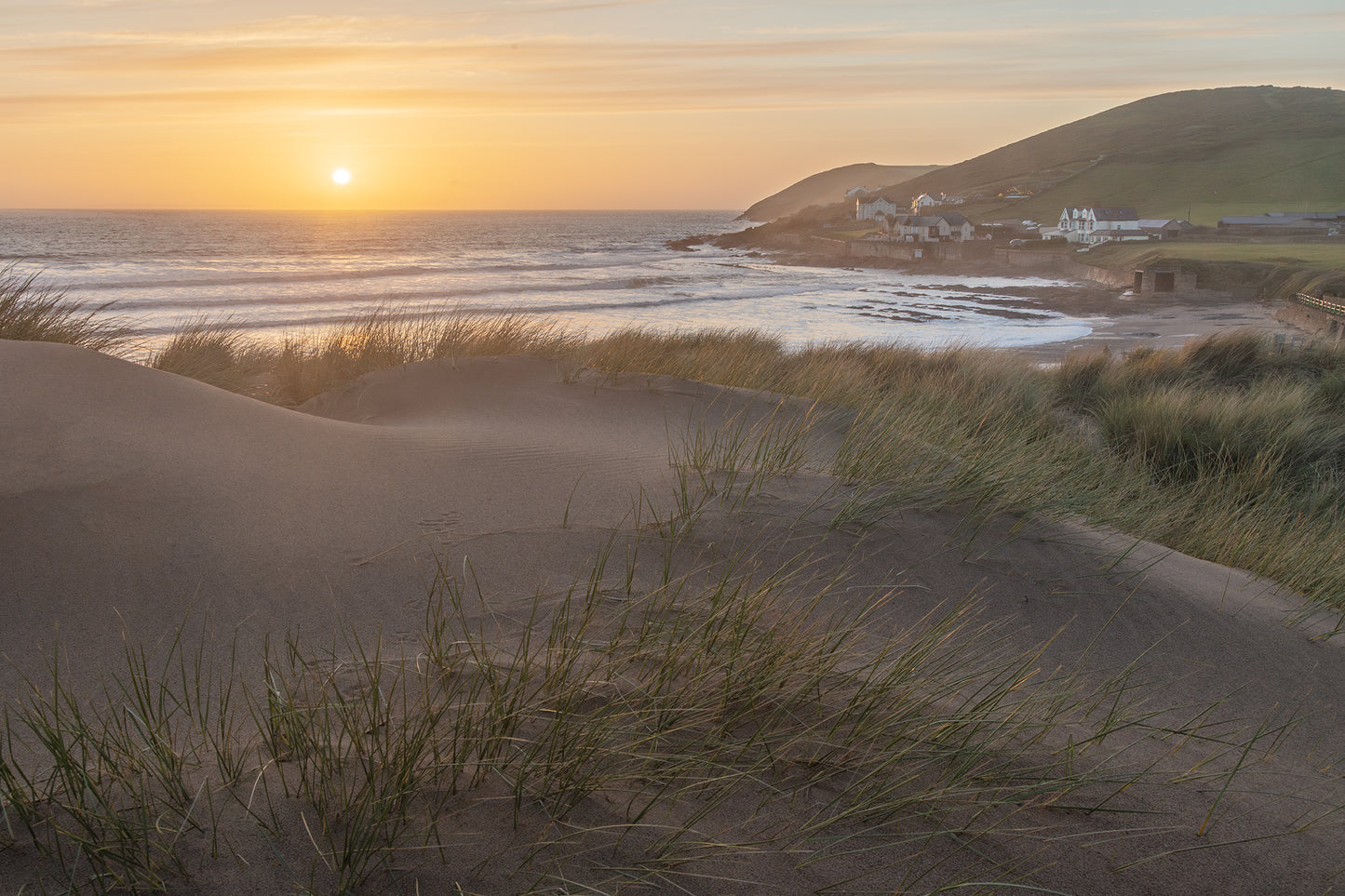 Croyde Beach Dunes Sunset