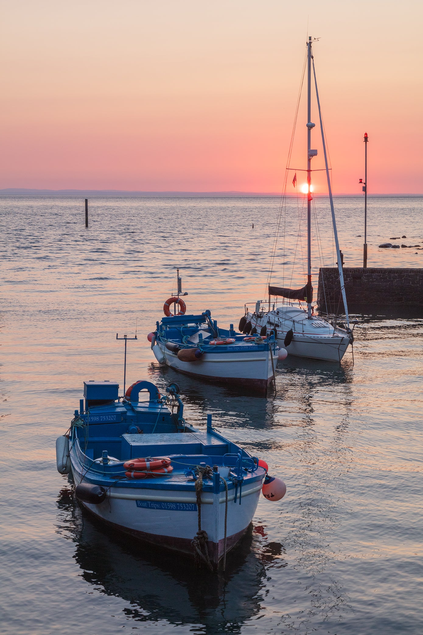 Lynmouth Boats Sunrise