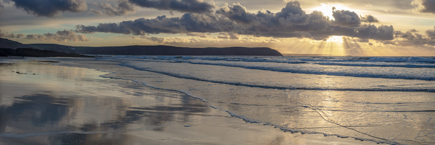Woolacombe Beach Sunset Panorama