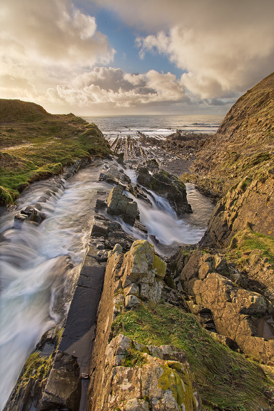 Welcombe Beach Waterfall