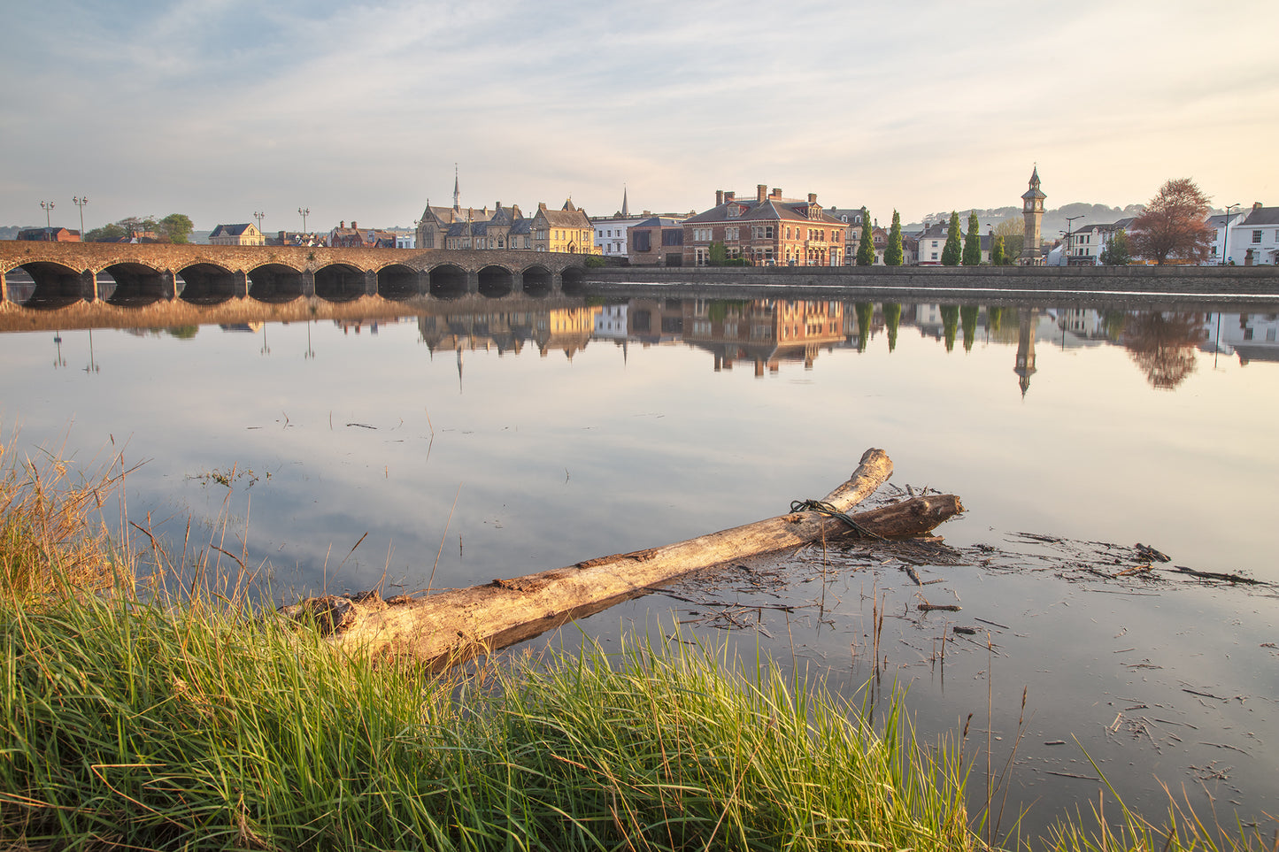 Barnstaple Reflections Old Log