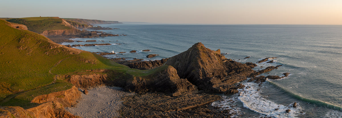 Gull Rock Towards Hartland Quay Panorama