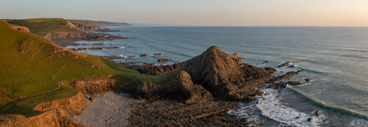 Gull Rock Towards Hartland Quay Panorama