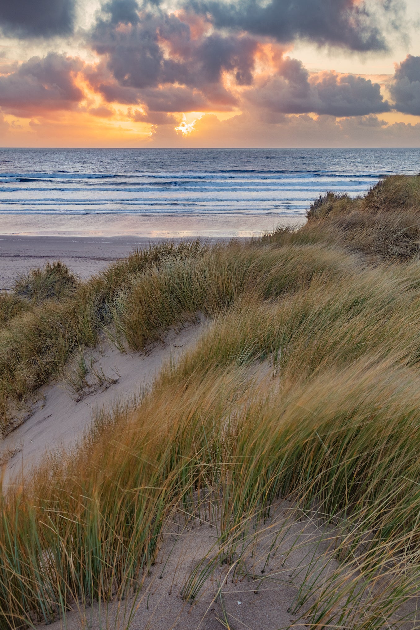 Croyde Beach Dunes Sunset