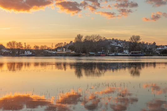 Bideford Quay Hightide Reflection