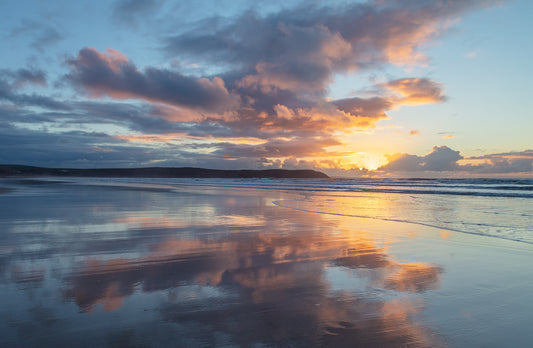 Woolacombe Beach Sunset Reflections