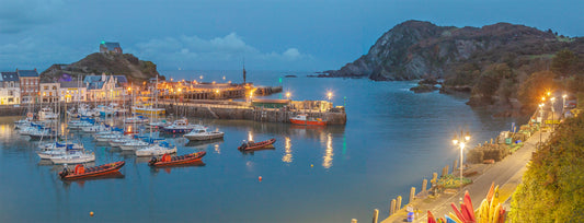 Ilfracombe Harbour at Dusk Panorama