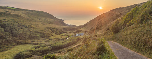 Marsland Mouth Cottage Sunset