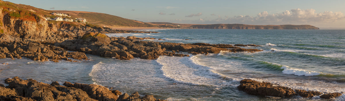Morte Point Towards Woolacombe Panorama