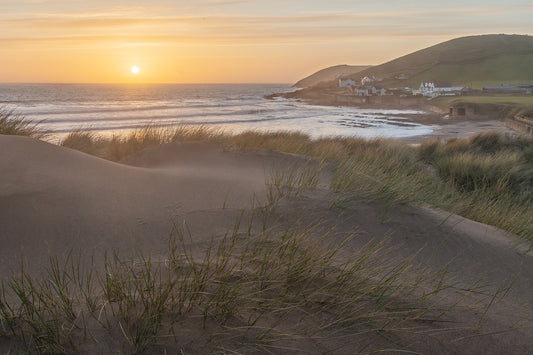 Croyde Beach Dunes Sunset
