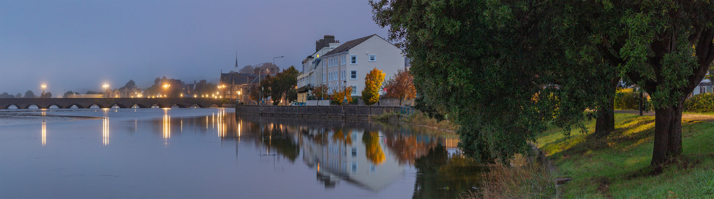 Barnstaple Hightide at Dusk Panorama