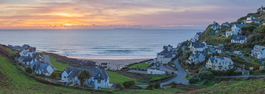 Combesgate Beach Sunset Panorama