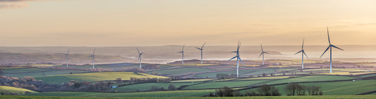 Mullacott Turbines Sunset Panorama