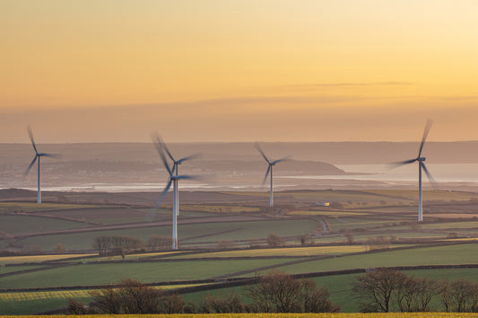 Mullacott Turbines Sunset