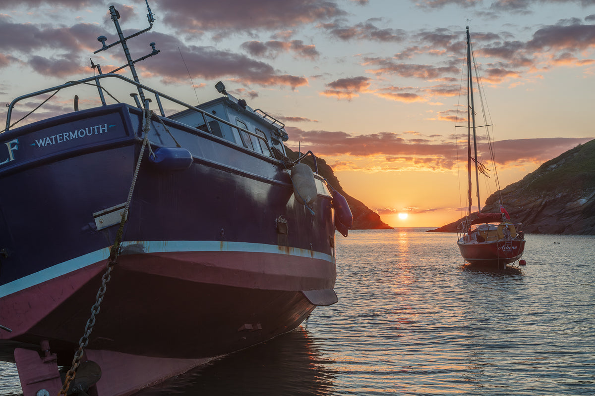 Watermouth Cove Lowtide Sunset