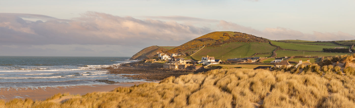 Croyde Beach Dunes Morning Panorama
