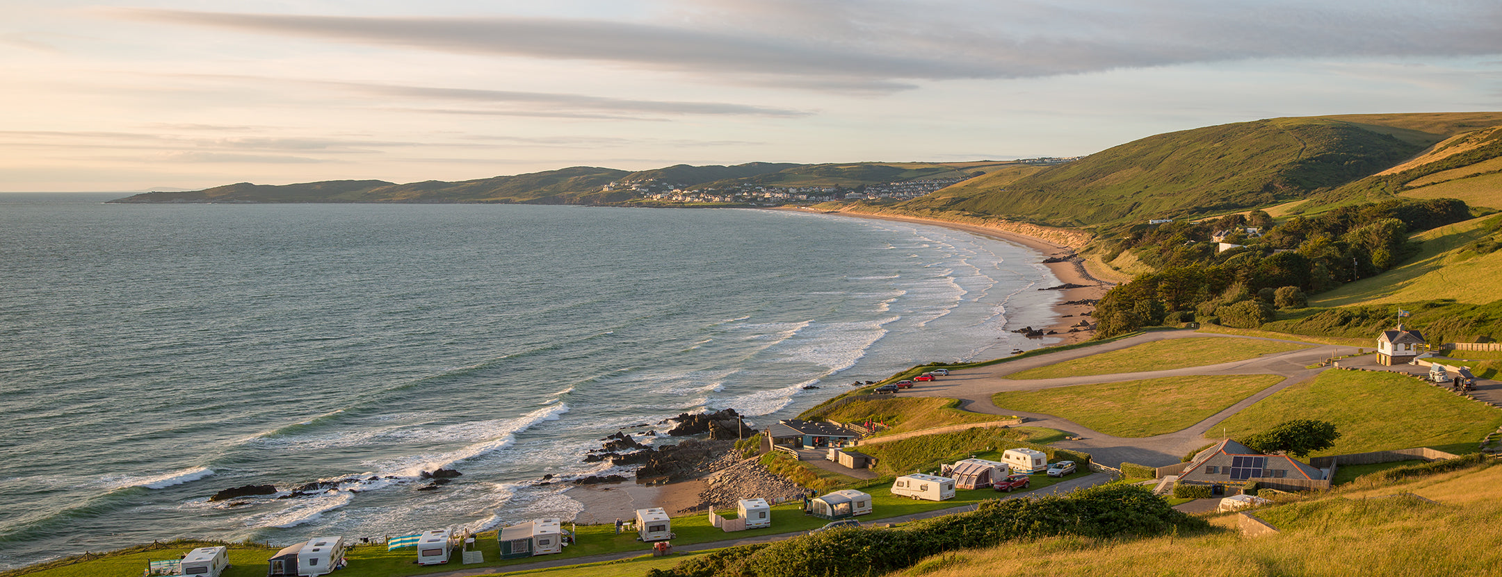 Putsborough Beach High Tide Panoramic – Richard Kift Photography