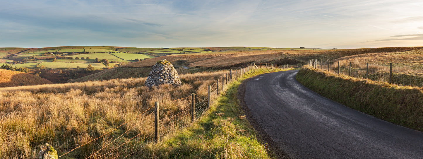 Simonsbath Mermorial Cairn Panorama